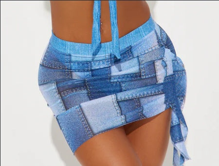 Ensemble jupe bikini 3 pièces Abigale - Jean