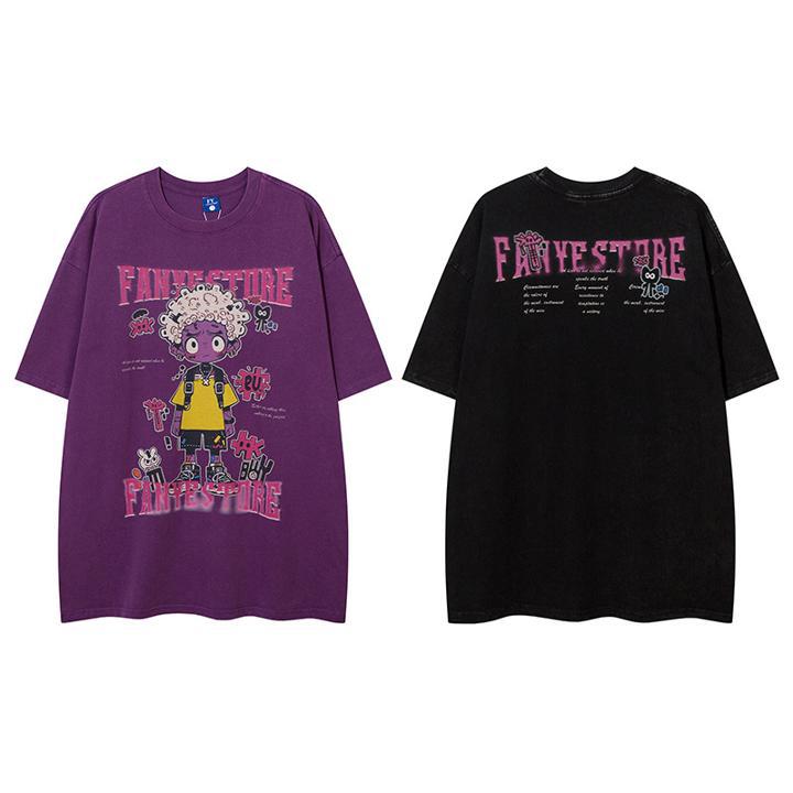 Camiseta de manga corta con dibujo animado