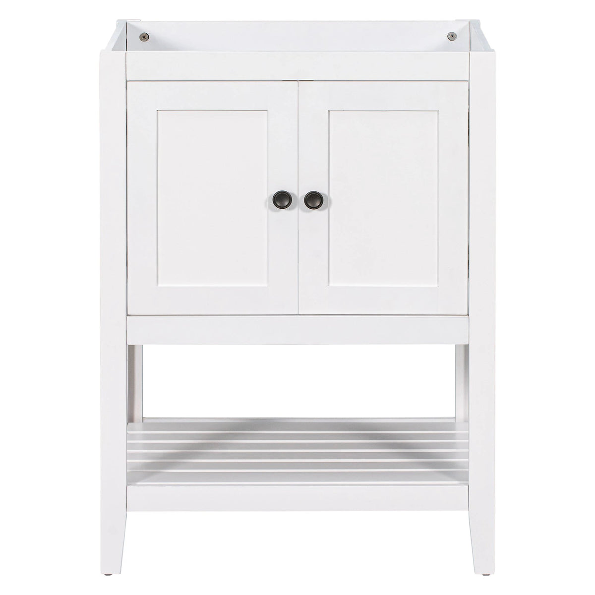 24" Bathroom Vanity Base Only, Soild Wood Frame, Bathroom Storage Cabinet by eprolo