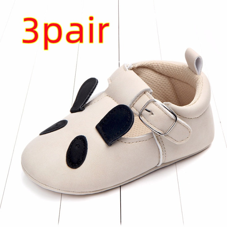Zapatos de bebé de dibujos animados de primavera y otoño, cuero mate, antideslizantes, suela blanda, para bebés, venta al por mayor 0884