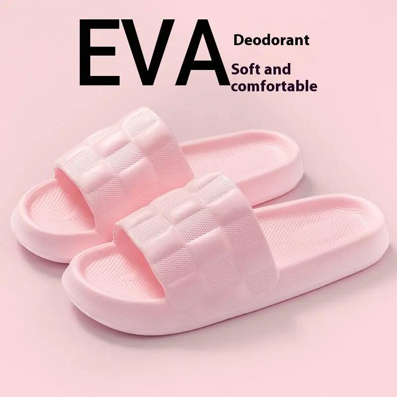 Summer women's pink soft-bottom breathable sandals pair