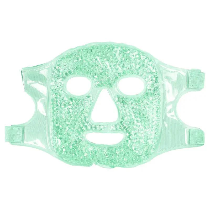 Therapeutic cold and warm gel eye mask by AdTec, mint green with adjustable straps.