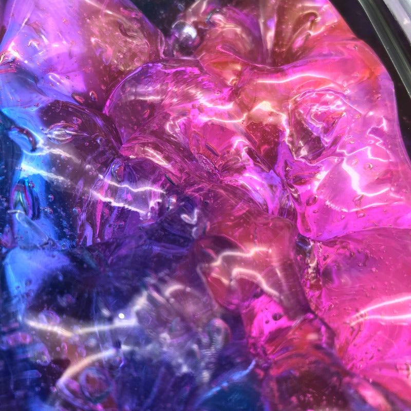 Lodo de cristal multicolor con degradado de color y que combina con slime