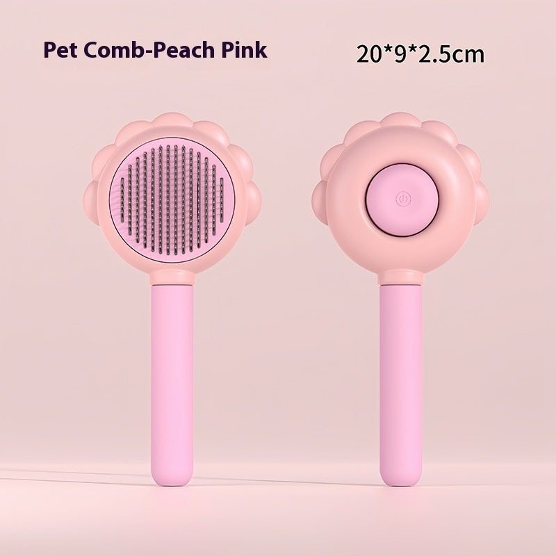 Brosse de toilettage autonettoyante 2 en 1 avec spray pour chiens et chats, peignes pour enlever les poils flottants, brosse de toilettage pour animaux de compagnie, produits pour animaux de compagnie