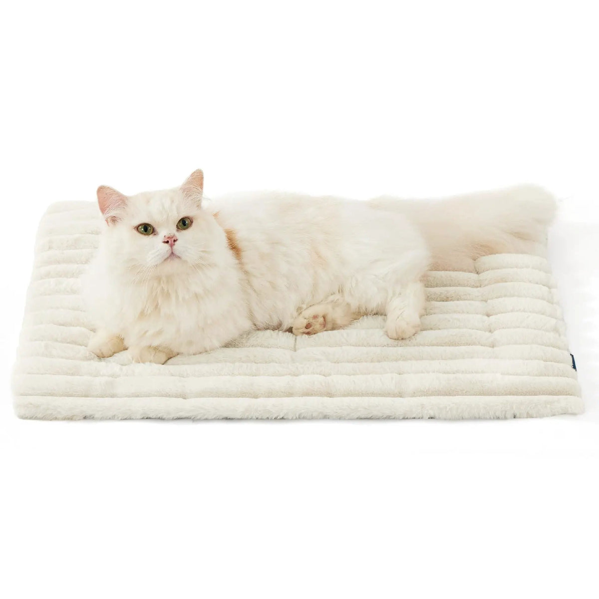 Self-Warming Pet Mat; cream corduroy fleece cozy cat bed