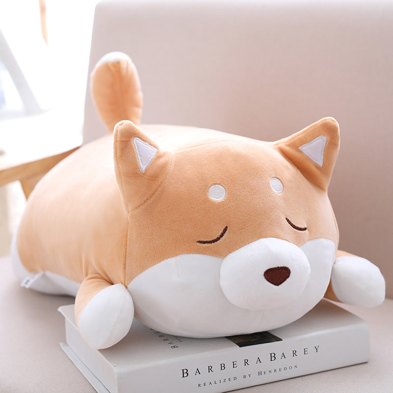 Peluche Mignonne et Grosse Chien Shiba Inu de 36/55cm, Jouet Rembourré Doux, Oreiller Animal Kawaii, Joli Cadeau pour Enfants et Bébés