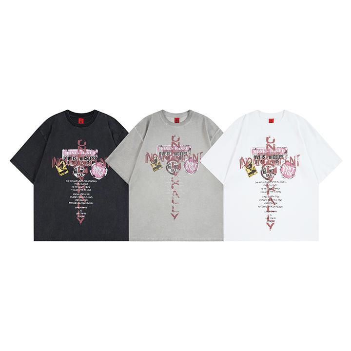 Cross Half Sleeve T-shirt
