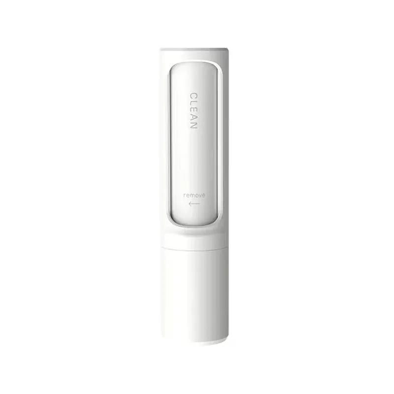AdTec 2-1 reusable pet hair remover brush, white portable self-cleaning tool