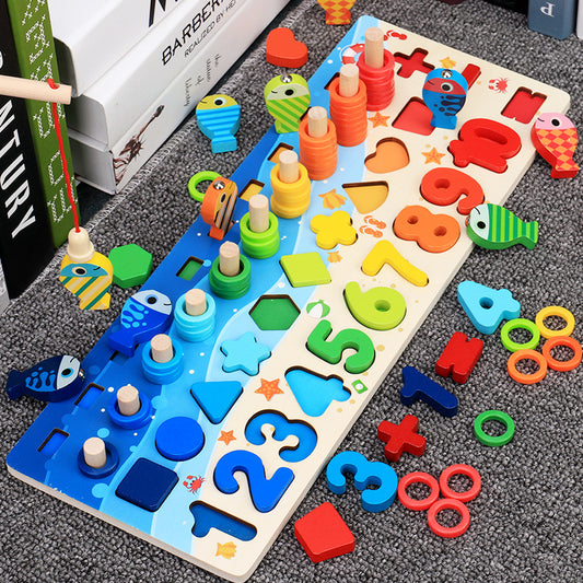 Jouets pour enfants, Puzzles, Casse-tête, Chiffres pour bébés, Éveil, Développement intellectuel, Bois 1 Ans Garçons