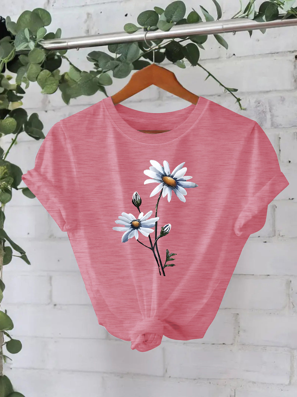 T-shirt à manches courtes imprimé floral