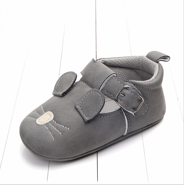 Zapatos de bebé de dibujos animados de primavera y otoño, cuero mate, antideslizantes, suela blanda, para bebés, venta al por mayor 0884