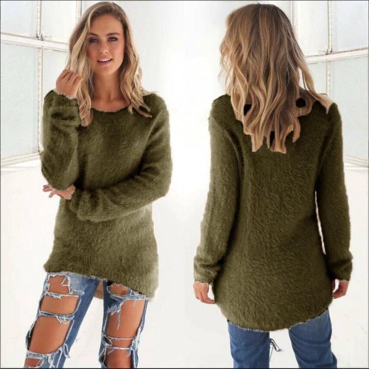 Super Soft And Comfortable Self-Cultivation Solid Color O Neck Pullover Women's Sweater Fashion Sexy Top Ladies Hipster Clothing by eprolo