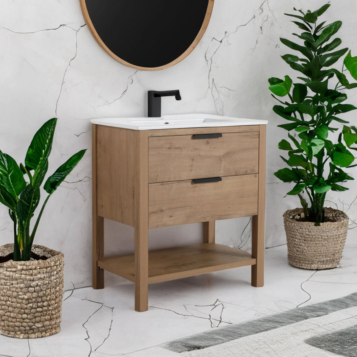 30 Inch Bathroom Vanity Plywood With 2 Drawers by eprolo