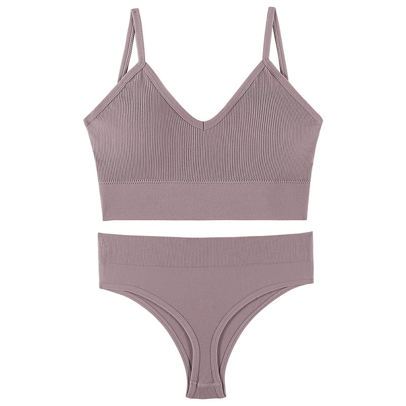 Ropa interior femenina Sujetador push-up de pecho pequeño, fino, inalámbrico, talla grande, chaleco deportivo, tirantes, copa triangular francesa