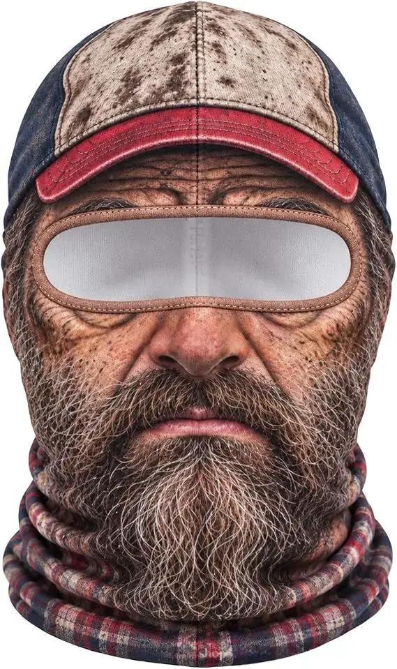 AdTec winter balaclava ski mask with wide eye opening; windproof thermal design for outdoor sports
