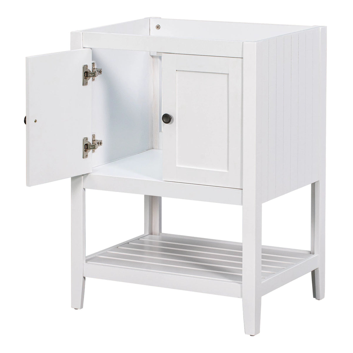 24" Bathroom Vanity Base Only, Soild Wood Frame, Bathroom Storage Cabinet by eprolo