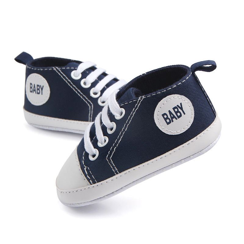 Zapatillas de lona clásicas deportivas para bebés, niños y niñas, primeros andadores, zapatos de bebé con suela blanda antideslizante