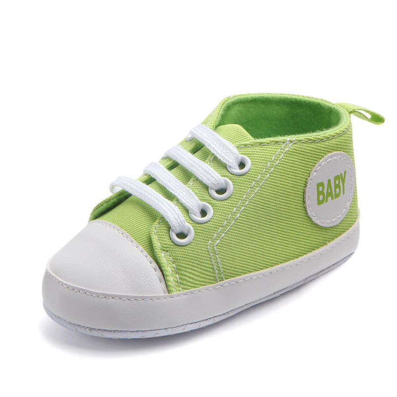 Zapatillas de lona clásicas deportivas para bebés, niños y niñas, primeros andadores, zapatos de bebé con suela blanda antideslizante