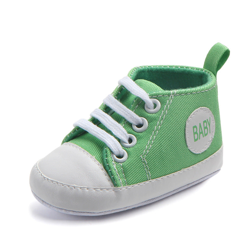 Zapatillas de lona clásicas deportivas para bebés, niños y niñas, primeros andadores, zapatos de bebé con suela blanda antideslizante