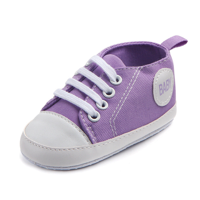 Zapatillas de lona clásicas deportivas para bebés, niños y niñas, primeros andadores, zapatos de bebé con suela blanda antideslizante