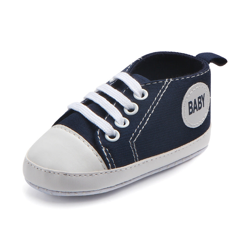 Zapatillas de lona clásicas deportivas para bebés, niños y niñas, primeros andadores, zapatos de bebé con suela blanda antideslizante