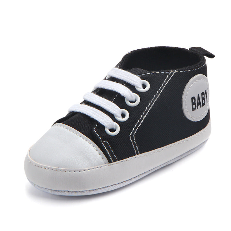 Zapatillas de lona clásicas deportivas para bebés, niños y niñas, primeros andadores, zapatos de bebé con suela blanda antideslizante