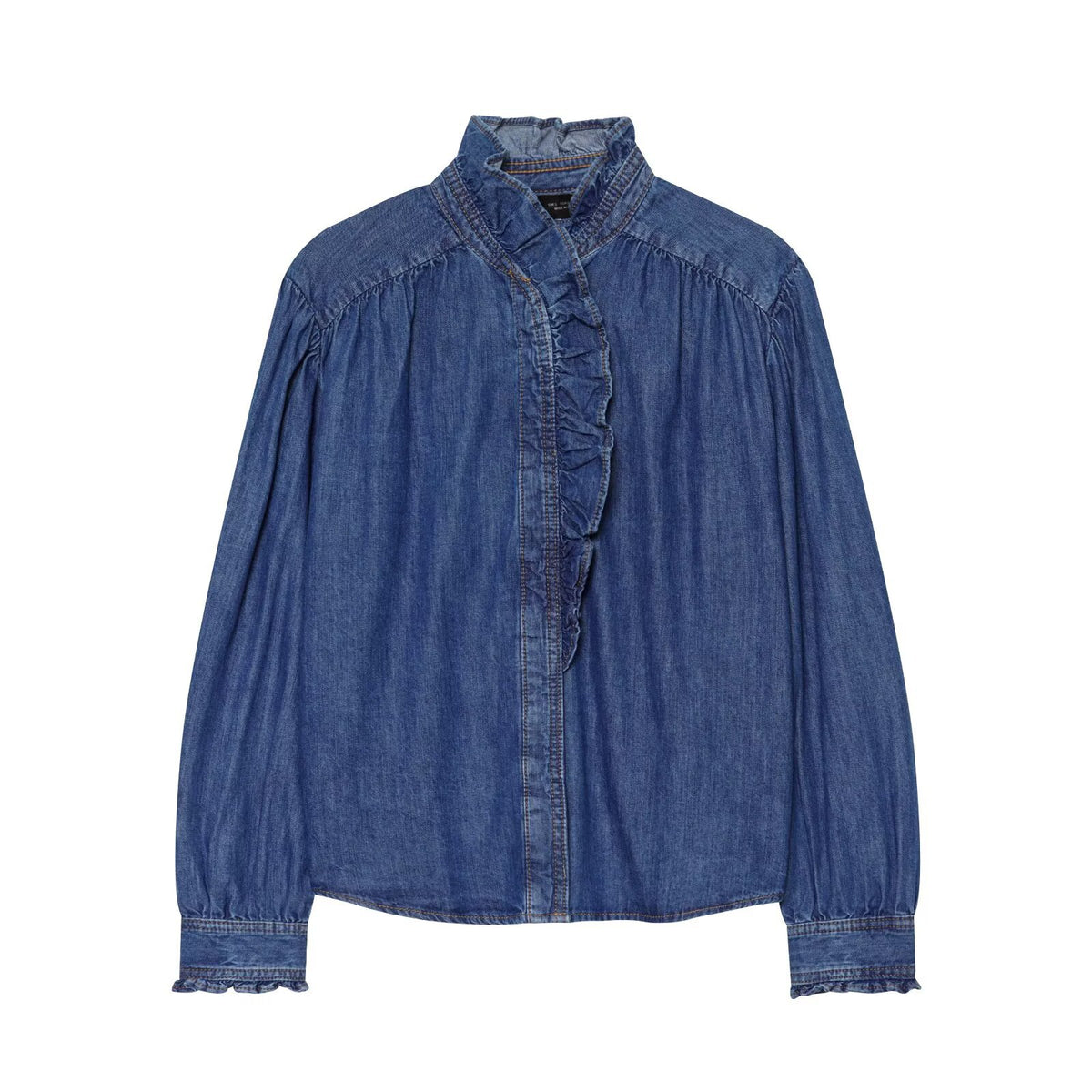 Discover effortless style with this casual black denim shirt,