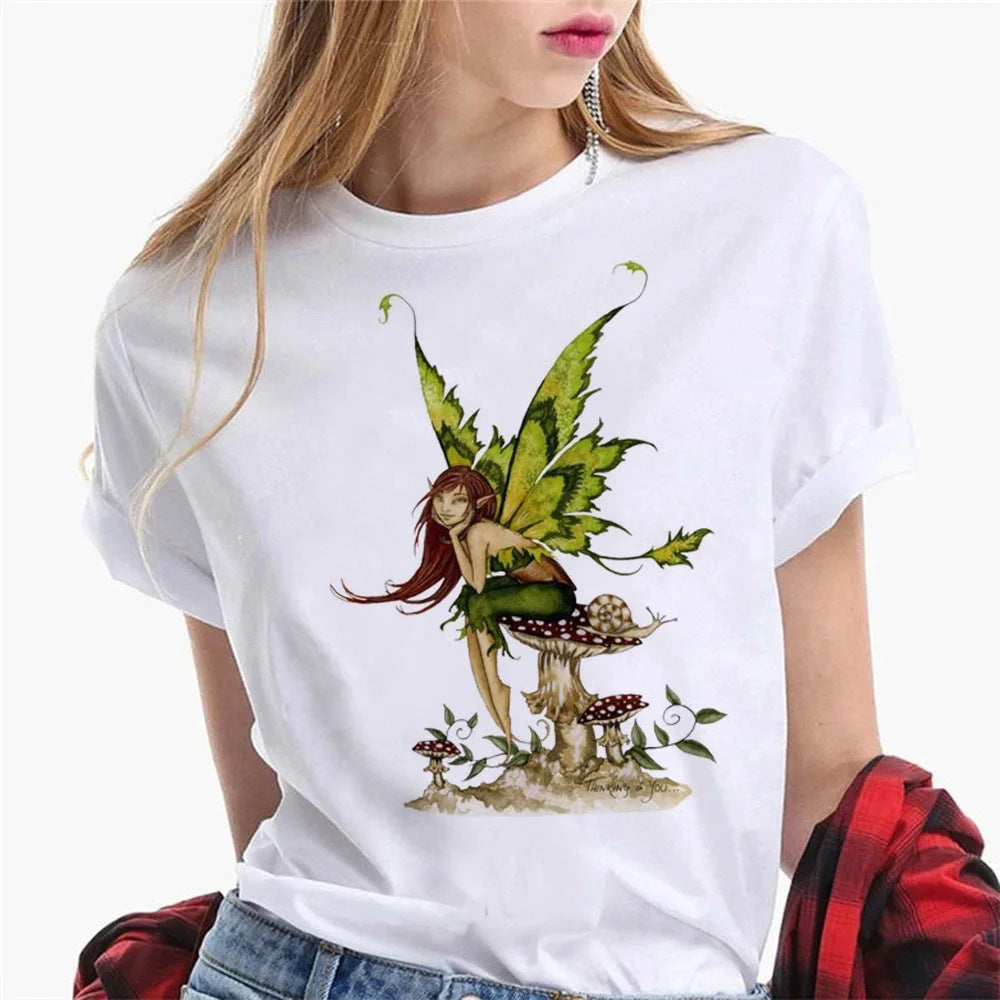 T-shirts Femme Graphiste T-shirts Filles Harajuku Cl