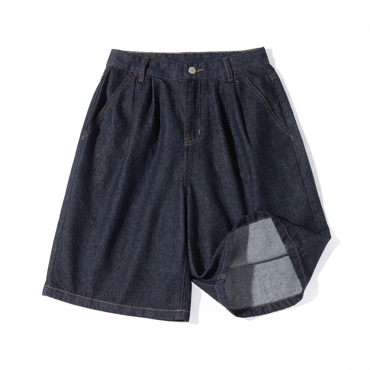 Denim sport pants, blue, loose fit with five pockets, by eprolo