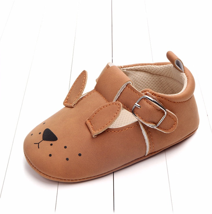 Zapatos de bebé de dibujos animados de primavera y otoño, cuero mate, antideslizantes, suela blanda, para bebés, venta al por mayor 0884
