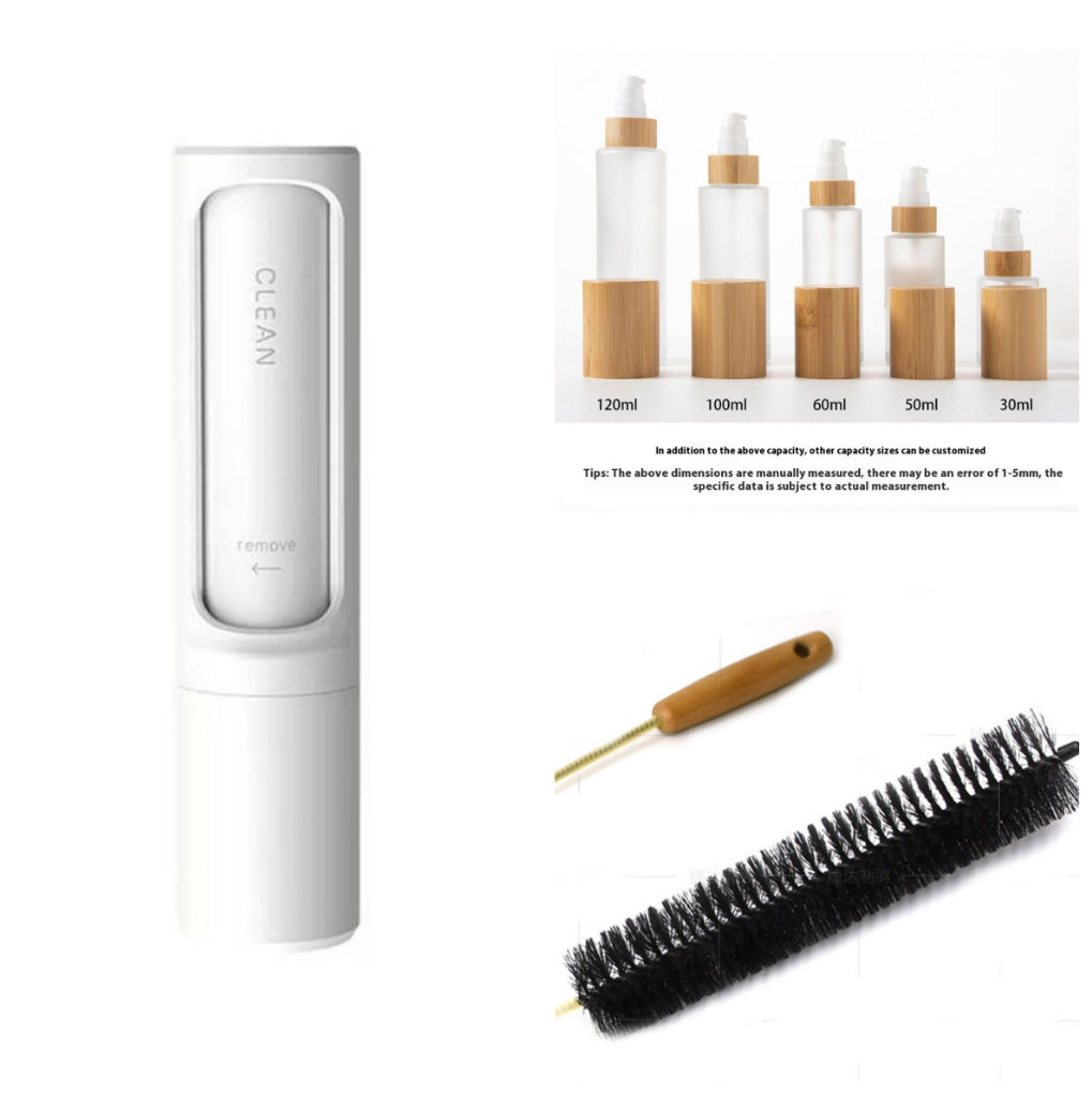 Cepillo y rodillo quitapelusas portátil reutilizable 2 en 1 para mascotas