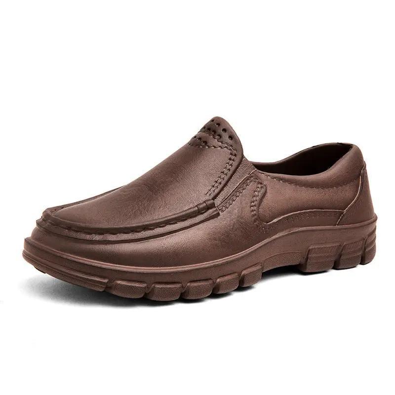Velora lightweight slip-on leather shoes for men by eprolo, brown flats