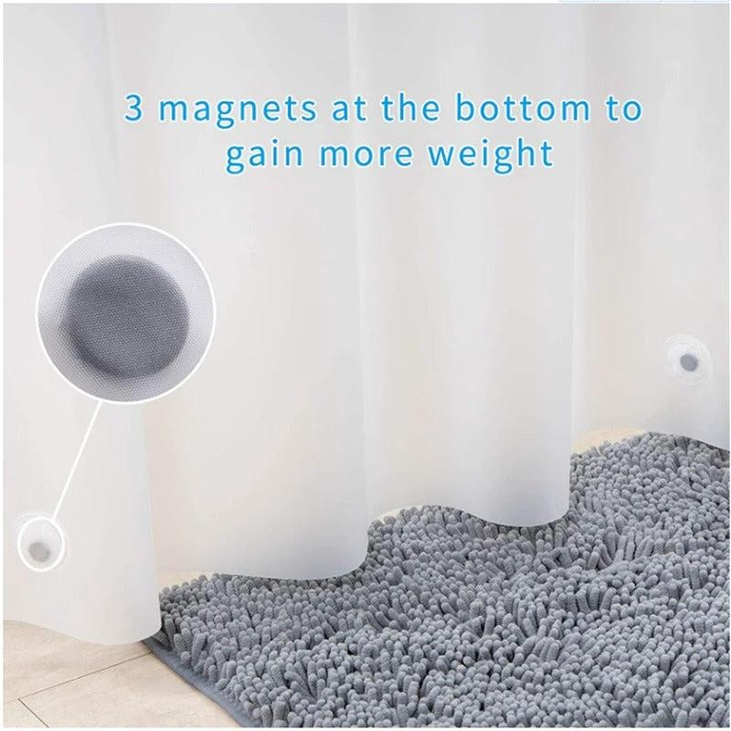 Bathroom Shower Lining Frosted Plastic Extra Long Shower Curtain Liner With Magnet Metal Eyelets Thickened Shower Curtain by eprolo