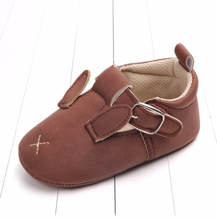 Zapatos de bebé de dibujos animados de primavera y otoño, cuero mate, antideslizantes, suela blanda, para bebés, venta al por mayor 0884