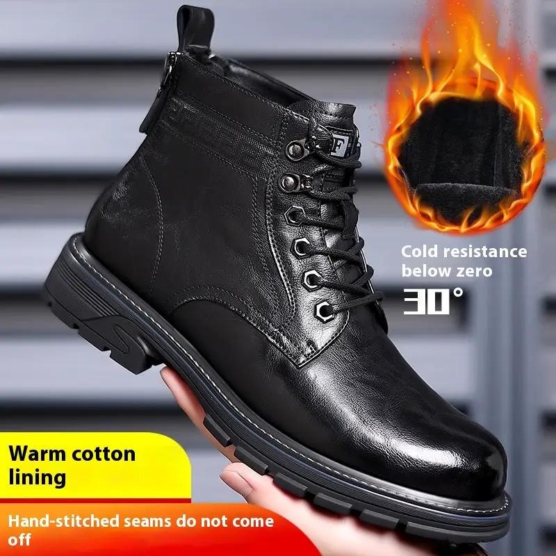 AdTec Oxford Craft Premium Black Leather Lightweight Durable Work Ankle Boots