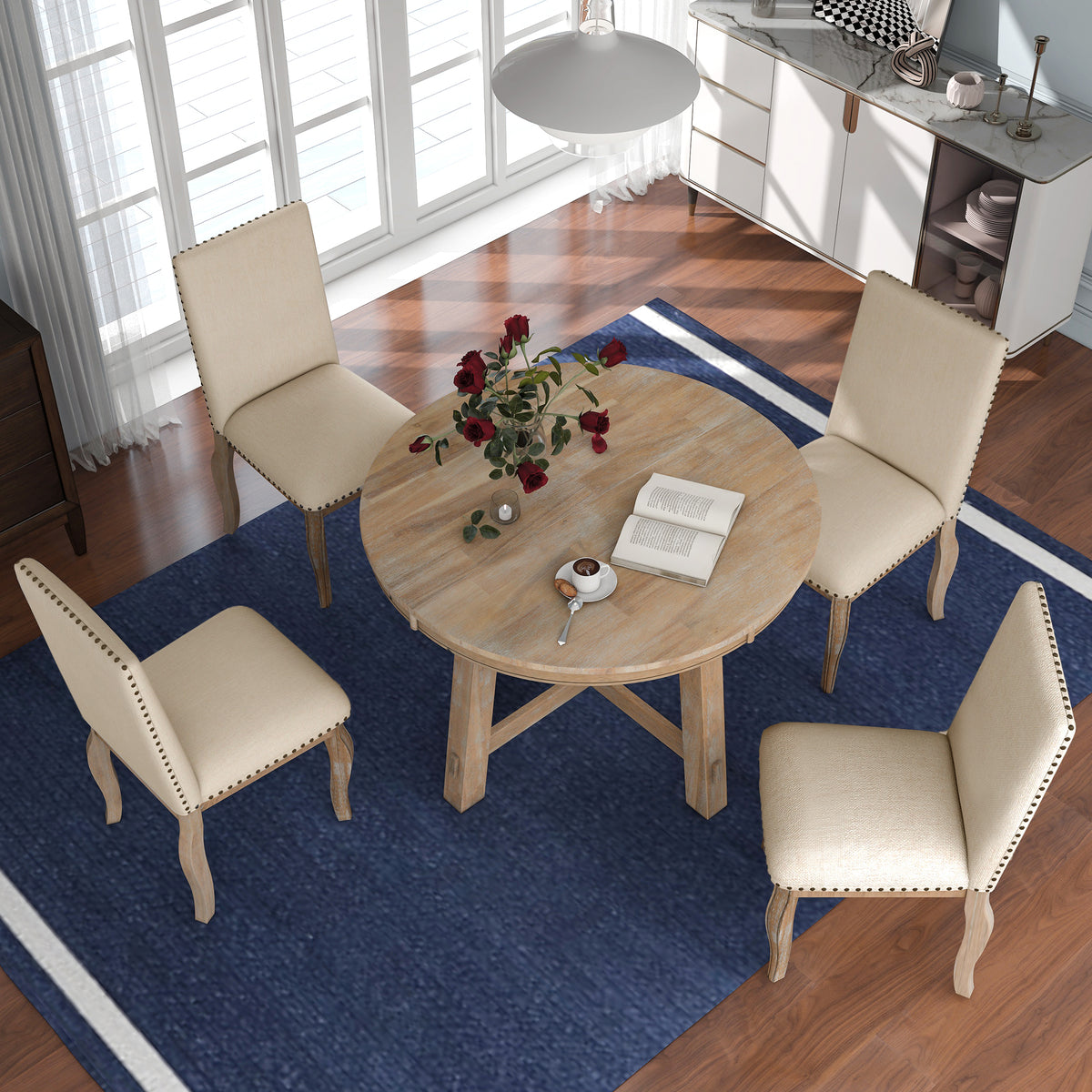 TREXM Juego de comedor de 5 piezas