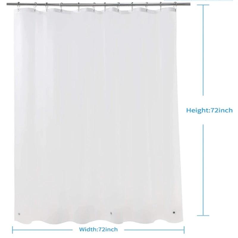 Bathroom Shower Lining Frosted Plastic Extra Long Shower Curtain Liner With Magnet Metal Eyelets Thickened Shower Curtain by eprolo