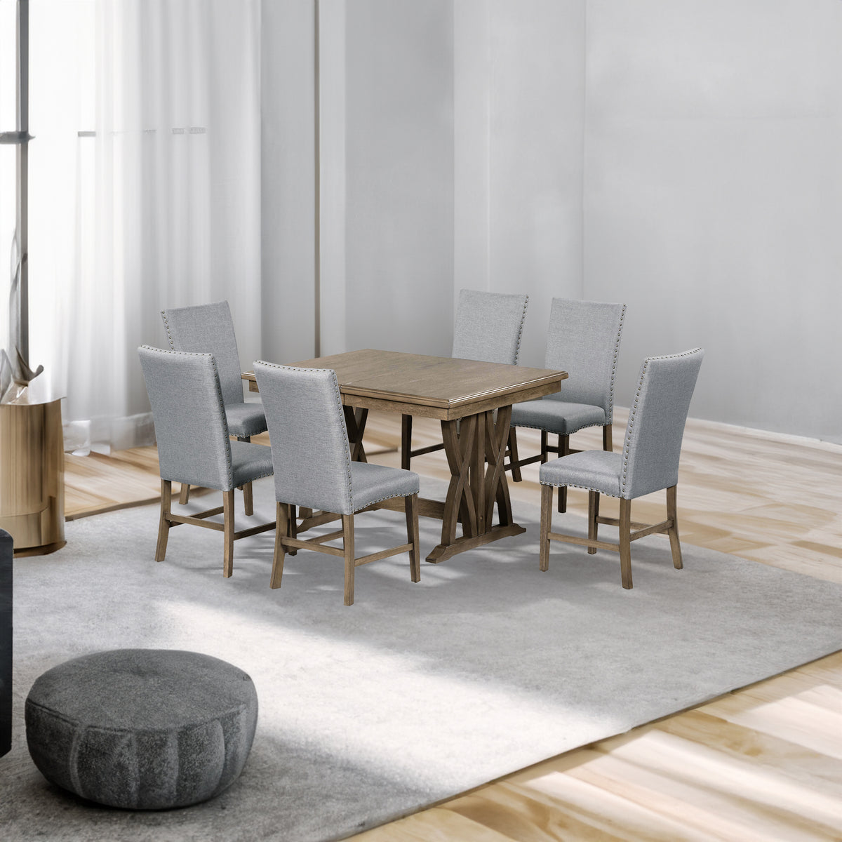 Elegant dining set with clean lines