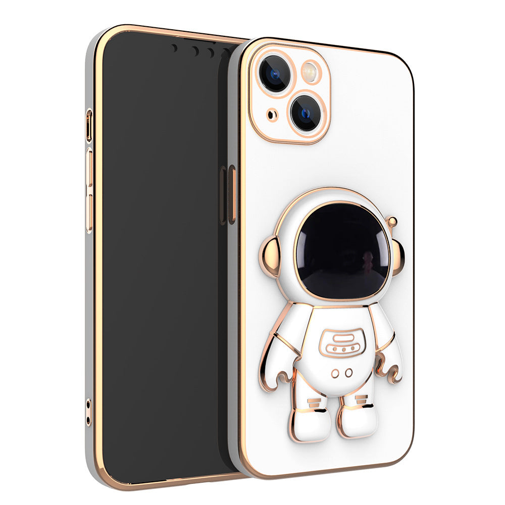 Funda de teléfono 3D Astronauta Anticaída con Soporte Galvanizado