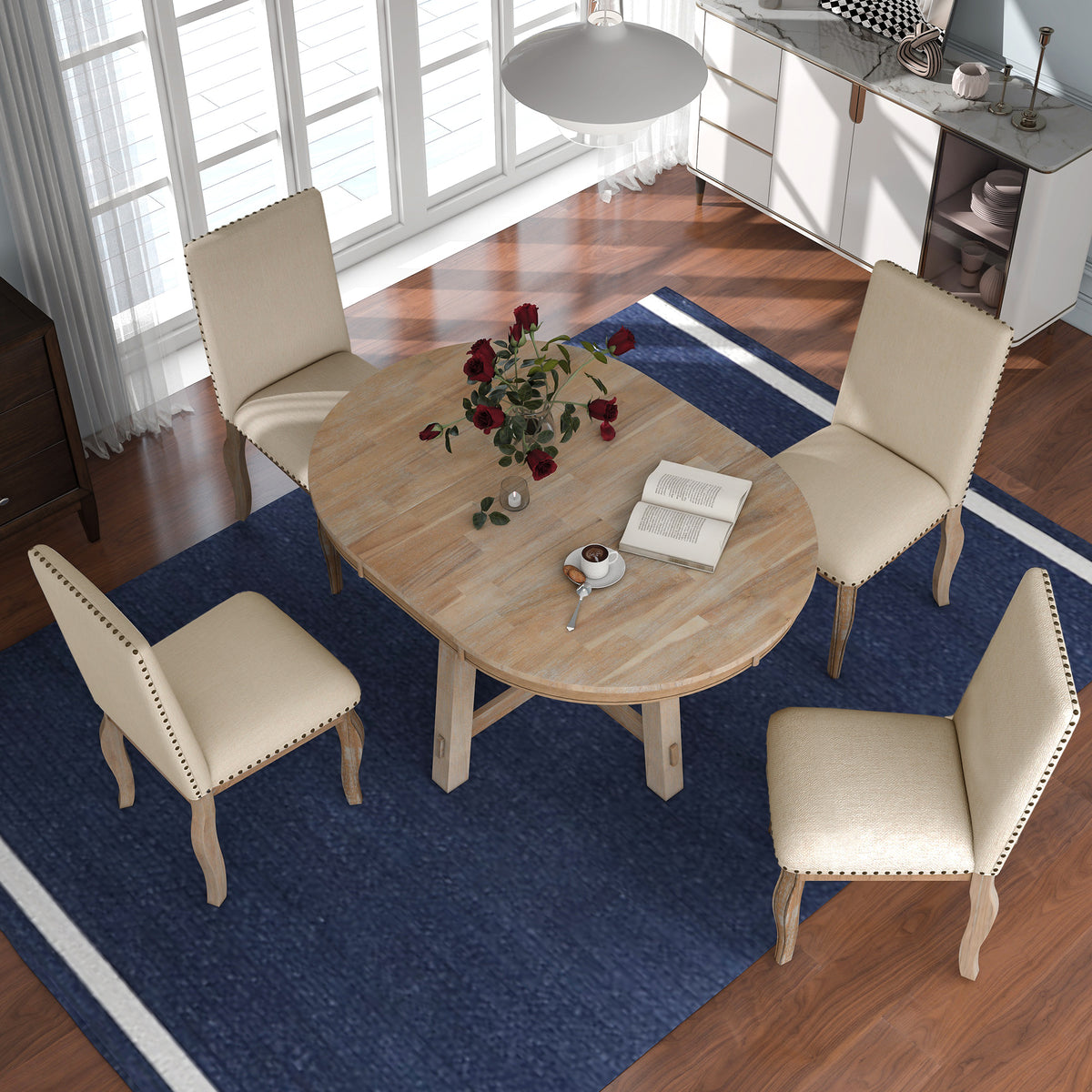 TREXM Juego de comedor de 5 piezas