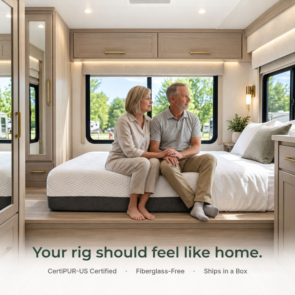 8 Inch RV Bunk (75 X 30 In.) Firm Gel Memory Foam Mattress