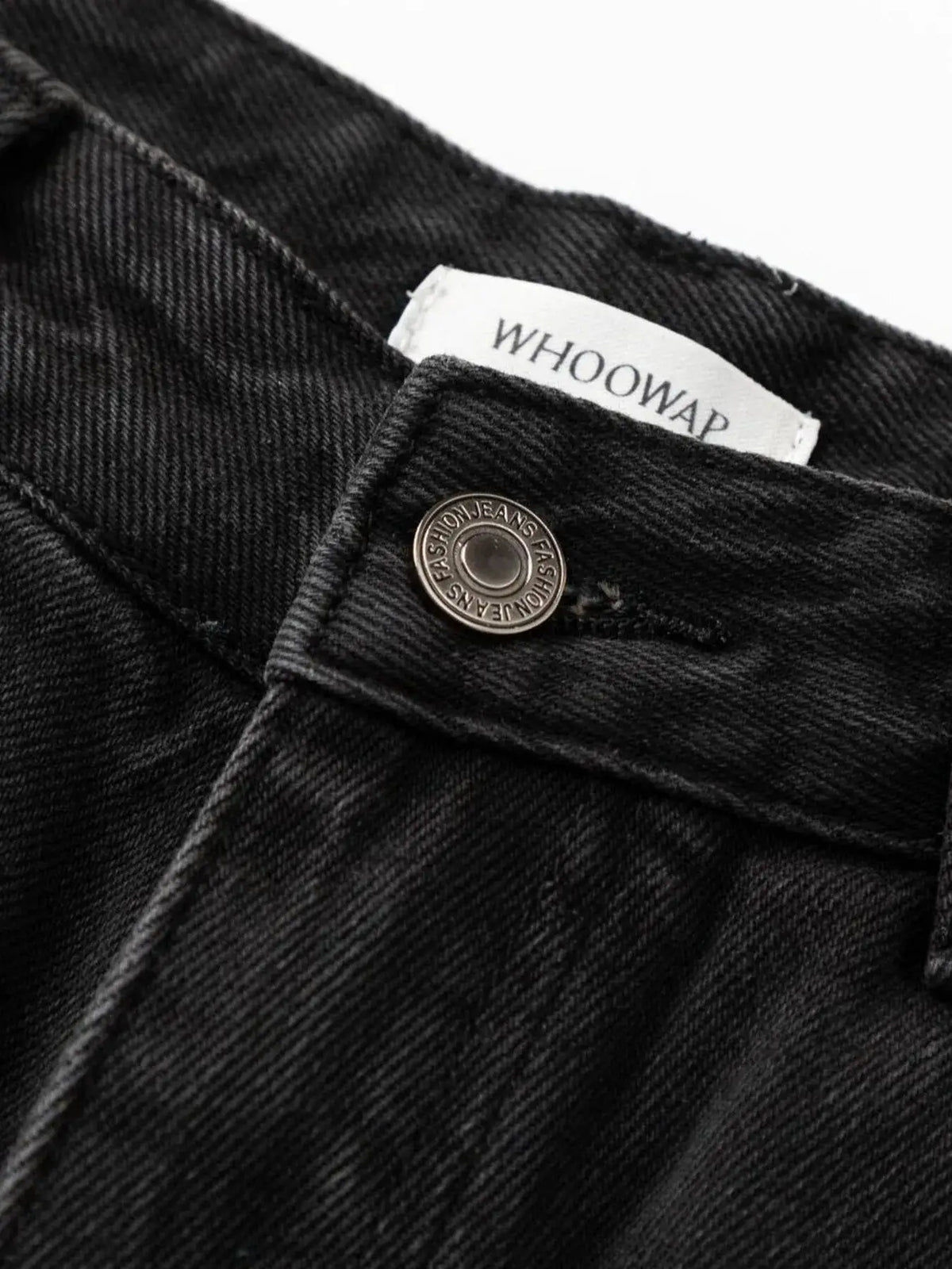 Men's relaxed-fit washed denim stretch Bermuda shorts, dark denim with metal button, easy care