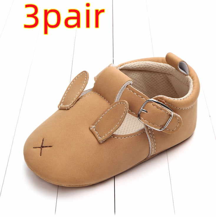 Zapatos de bebé de dibujos animados de primavera y otoño, cuero mate, antideslizantes, suela blanda, para bebés, venta al por mayor 0884