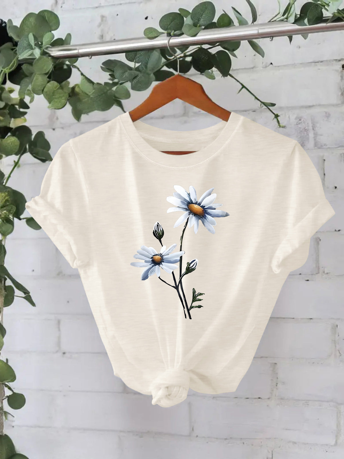 T-shirt à manches courtes imprimé floral