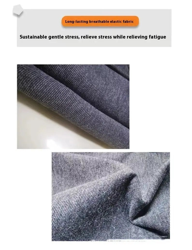 Dog anxiety jacket for pets in gray denim-style fabric by AdTec.