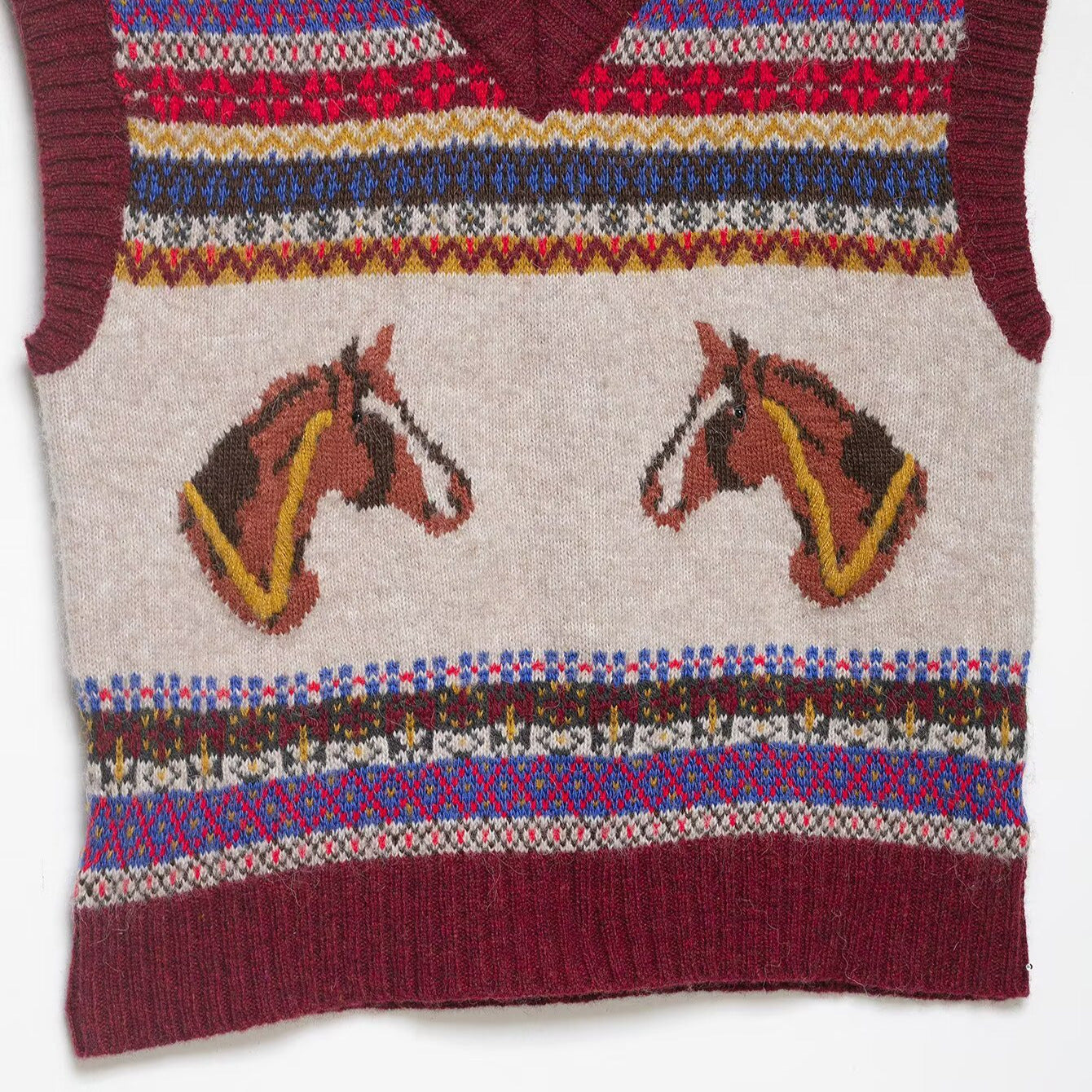 Women's jacquard knitted vest