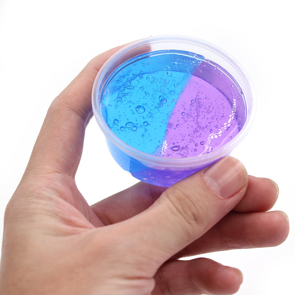 Lodo de cristal multicolor con degradado de color y que combina con slime