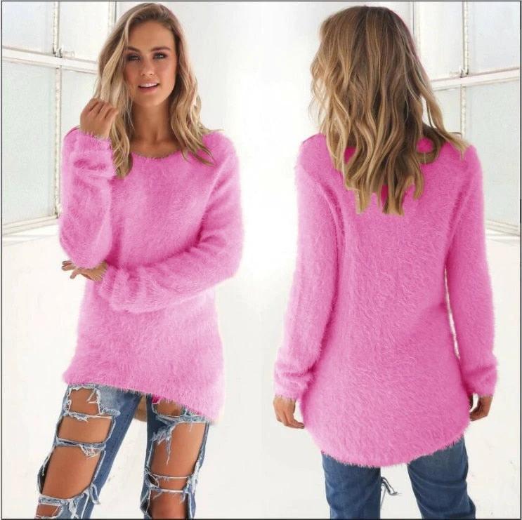 Super Soft And Comfortable Self-Cultivation Solid Color O Neck Pullover Women's Sweater Fashion Sexy Top Ladies Hipster Clothing by eprolo