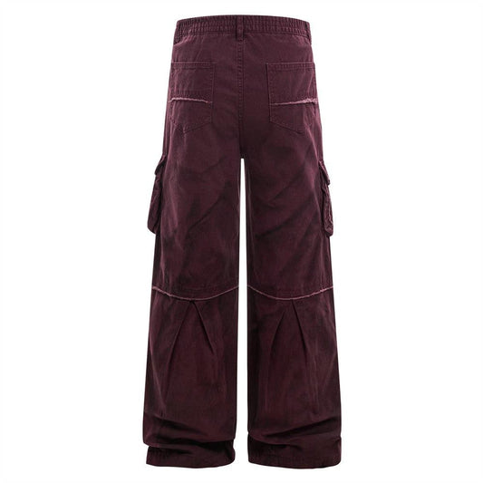 Wrinkled Scraped and Worn Wide Leg Pants by eprolo