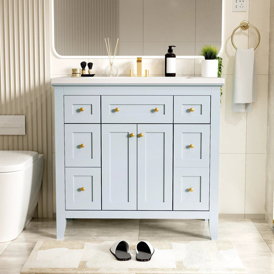 36 inch Bathroom Vanity With Resin Sink by eprolo